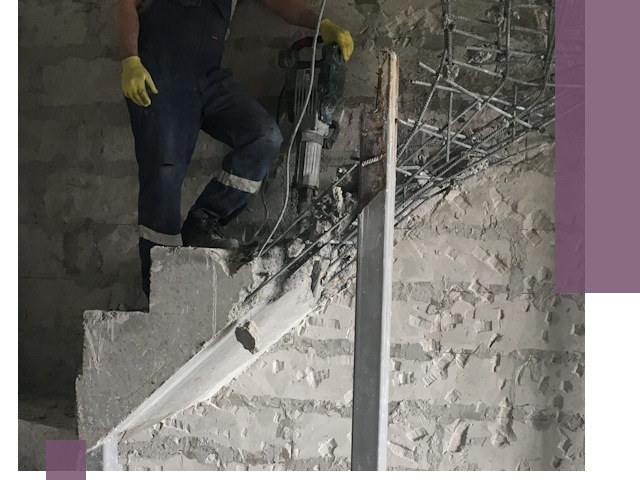 Демонтаж металлических и бетонных лестниц в Дивногорске