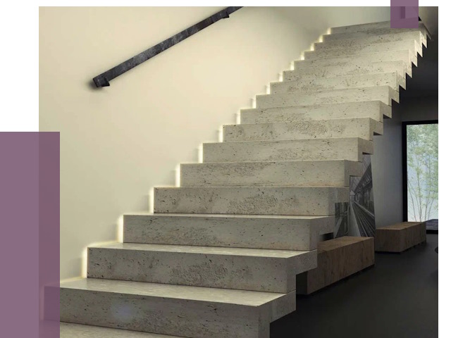 Облицовка бетонных лестниц в Дивногорске от 4550 руб/м2 