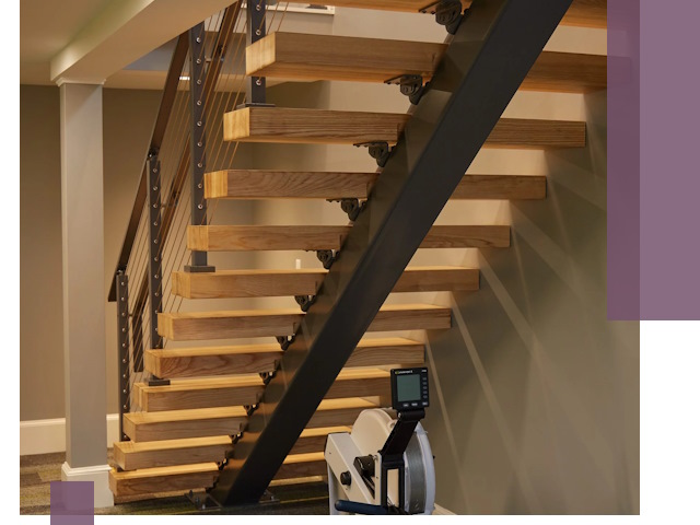 Лестницы на монокосоурах под ключ в Дивногорске - изготовление и монтаж