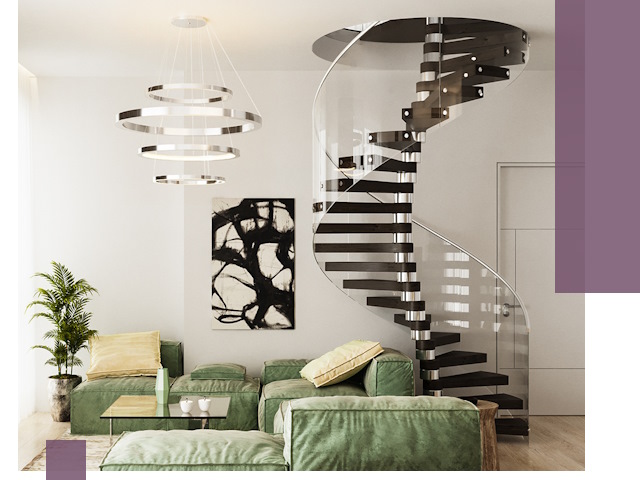 Лестницы для двухуровневой квартиры в Дивногорске — изготовление и монтаж