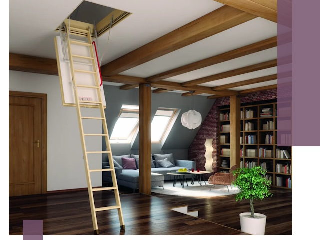 Чердачные лестницы под ключ в Дивногорске: изготовление и монтаж