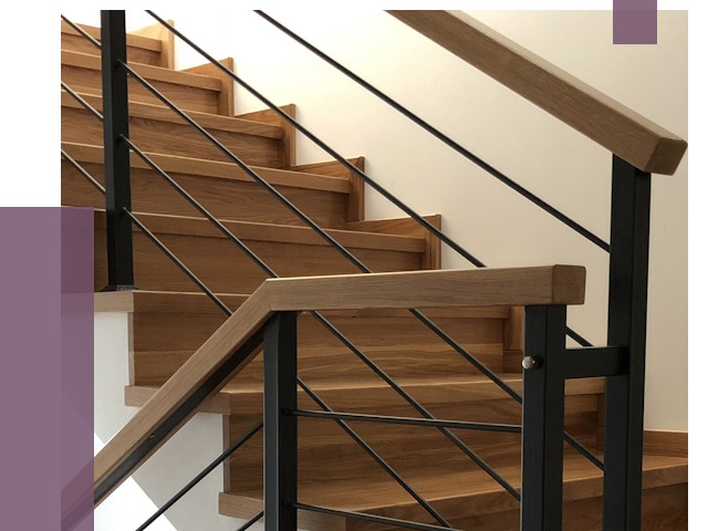 Обшивка металлической лестницы деревом в Дивногорске от 4297 руб.