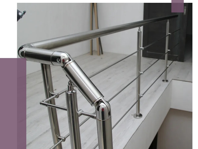 Перила из нержавеющей стали в Дивногорске от 8897 руб. под ключ | ПРОЛЁТ-Двн