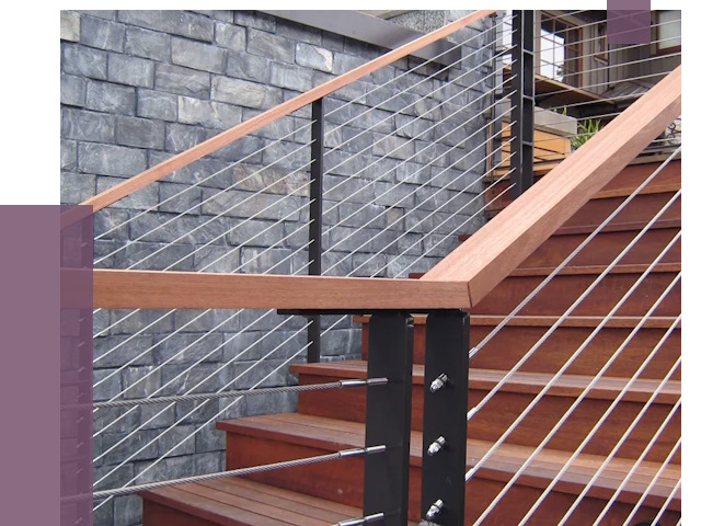 Тросовые перила под ключ в Дивногорске от 7684 руб.