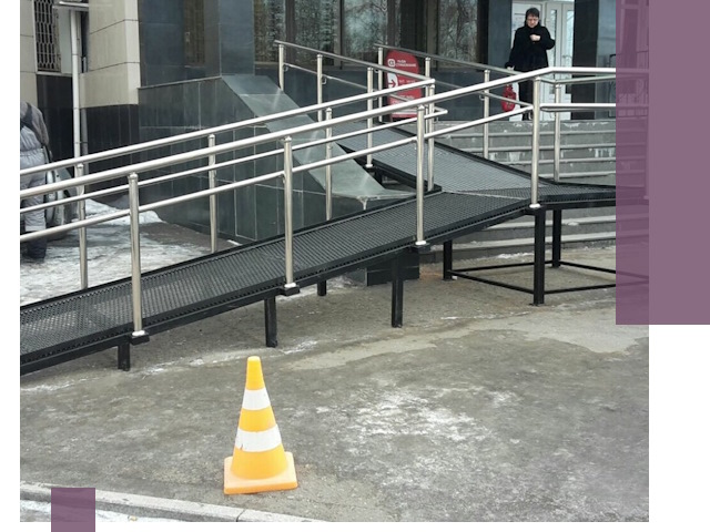 Стационарные пандусы под ключ в Дивногорске — изготовление и монтаж