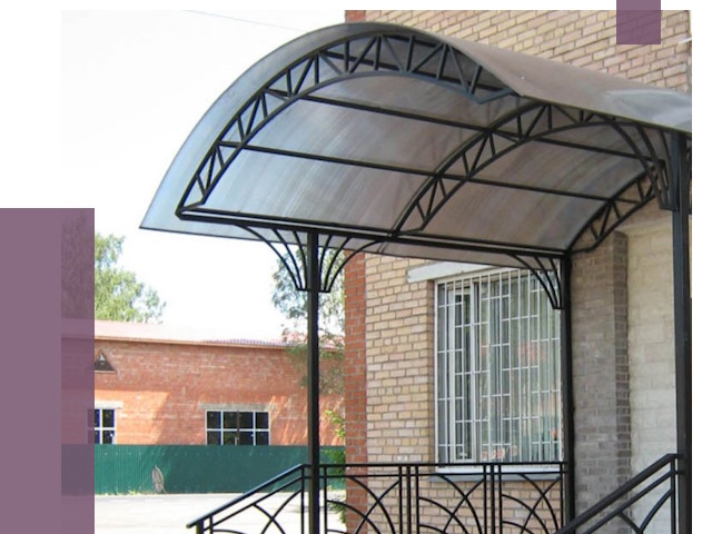 Металлические навесы и козырьки в Дивногорске от 12638 руб.