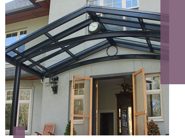 Изготовление и монтаж навесов и козырьков в Дивногорске