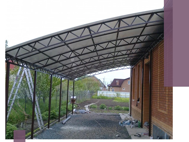 Профессиональный монтаж навесов под ключ в Дивногорске