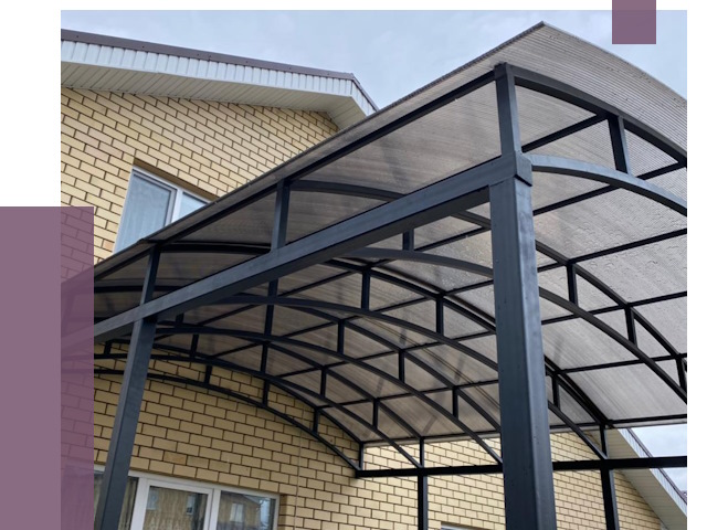 Монтаж козырьков в Дивногорске от 11374 руб. | ПРОЛЁТ-Двн