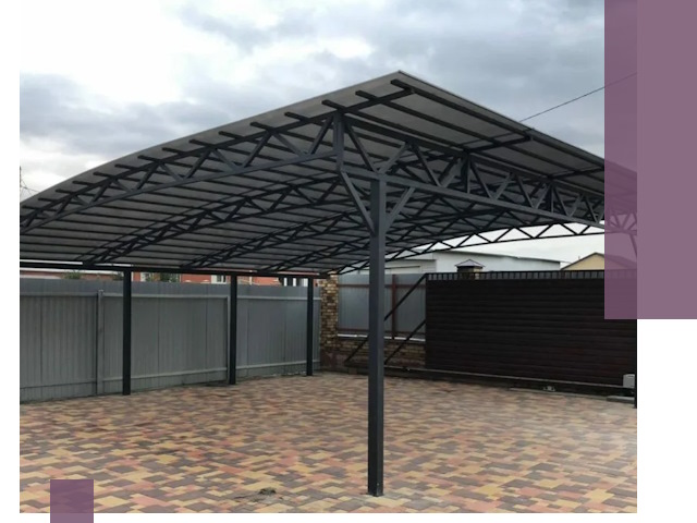 Недорогие навесы под ключ в Дивногорске — изготовление и монтаж