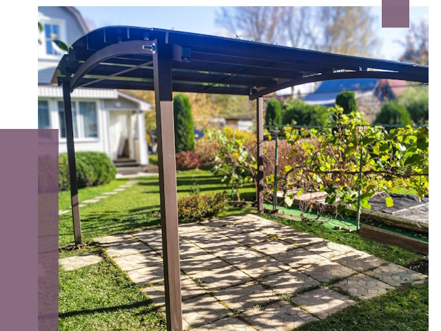 Навесы для дачи в Дивногорске от 12587 руб. под ключ — ПРОЛЁТ-Двн