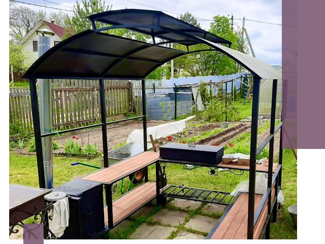 Навесы для барбекю в Дивногорске: изготовление, монтаж и демонтаж