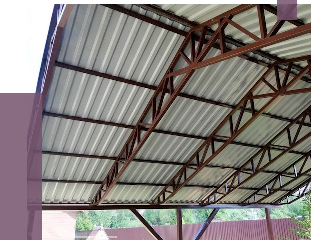 Навесы из профнастила в Дивногорске от 7279 руб. | ПРОЛЁТ-Двн