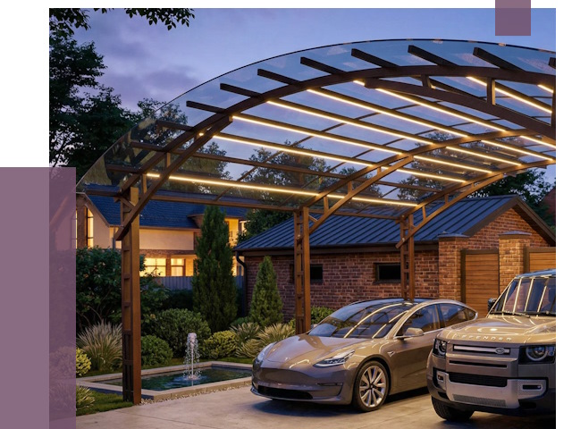 Металлические навесы в Дивногорске от 12536 руб. под ключ — ПРОЛЁТ-Двн