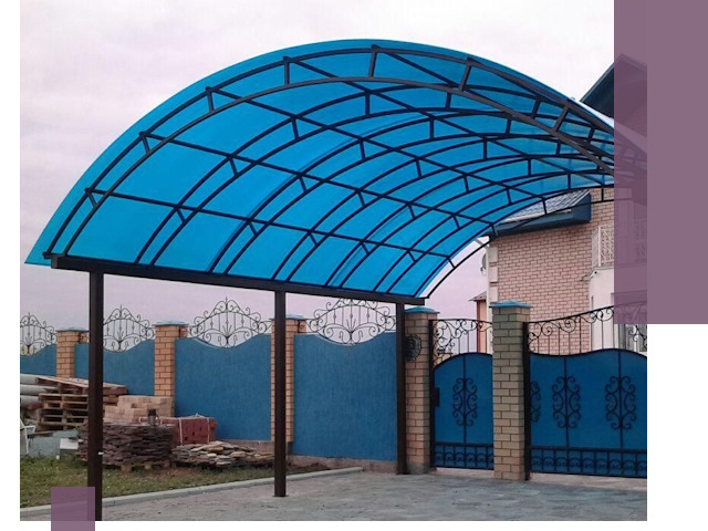 Арочные навесы под ключ в Дивногорске — изготовление и монтаж
