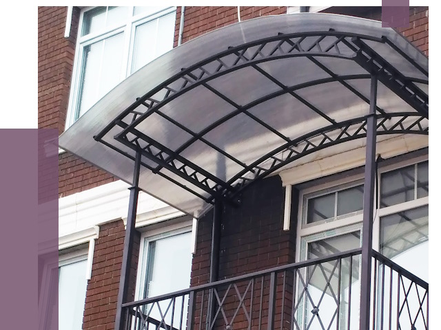 Козырьки над балконом в Дивногорске от 8543 руб. | ПРОЛЁТ-Двн