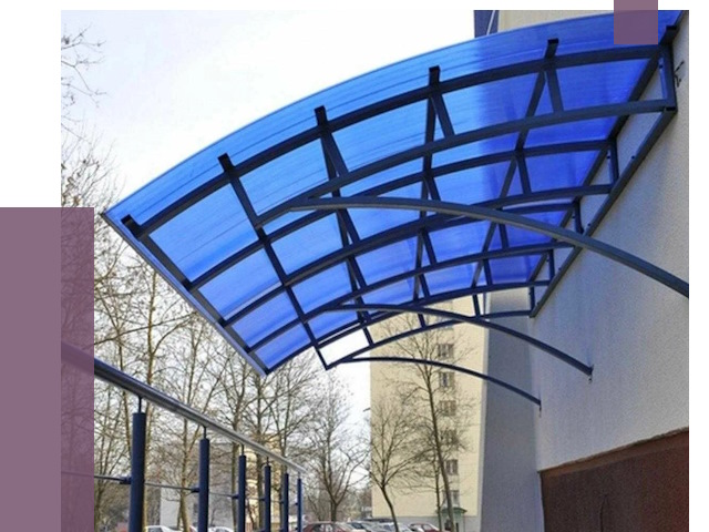 Козырьки из поликарбоната в Дивногорске от 4246 руб. под ключ | ПРОЛЁТ-Двн