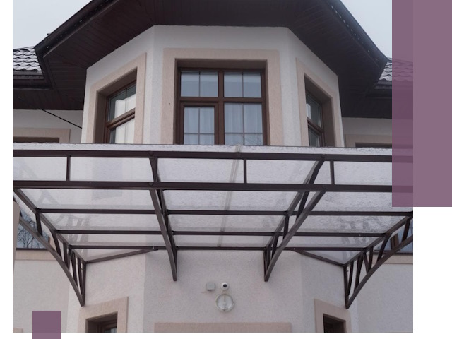 Козырьки из поликарбоната под ключ в Дивногорске