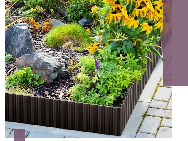 Металлические бордюры для клумб в Дивногорске — производство и монтаж