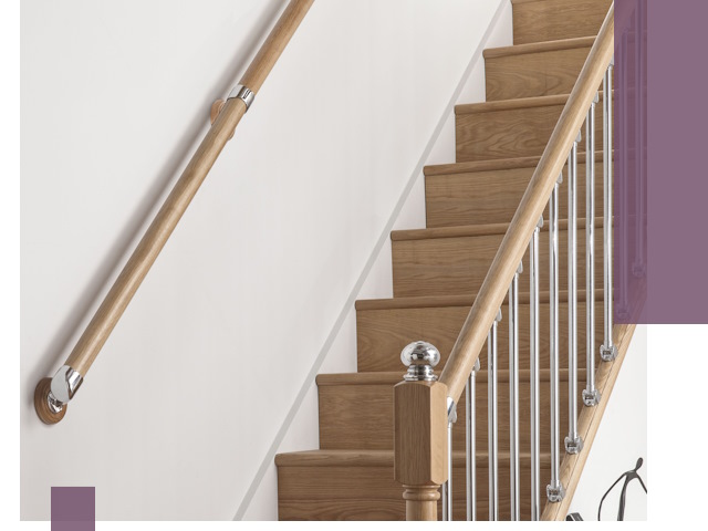 Пристенные поручни из стали и нержавейки под монтаж в Дивногорске